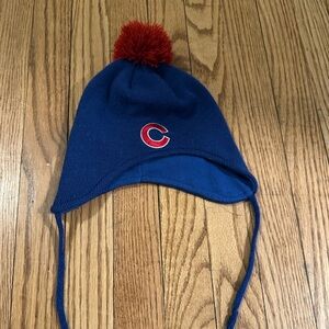 Kids Blue and Red Pom-Pom Chicago cubs hat